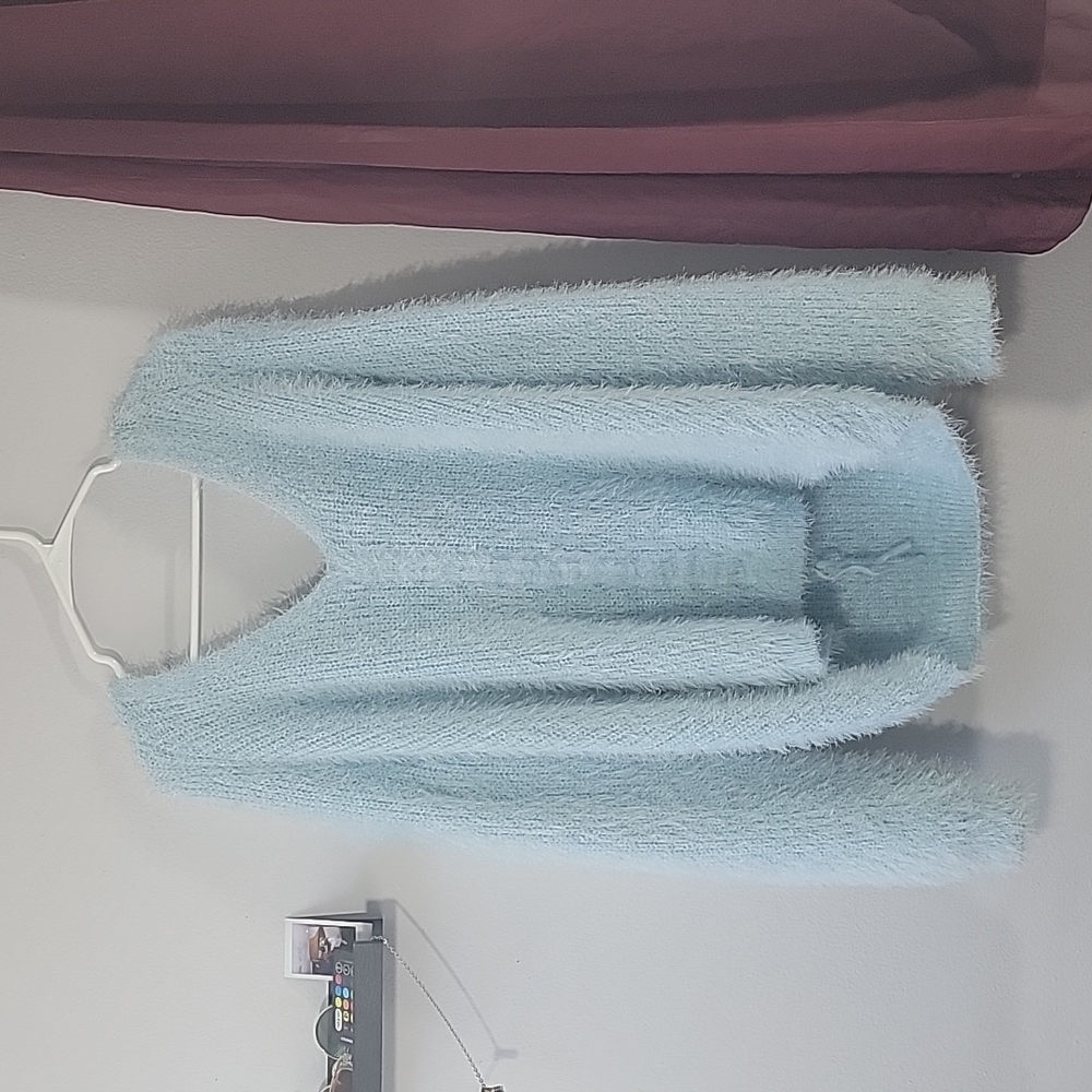 Baby Blue Fuzzy Sweater